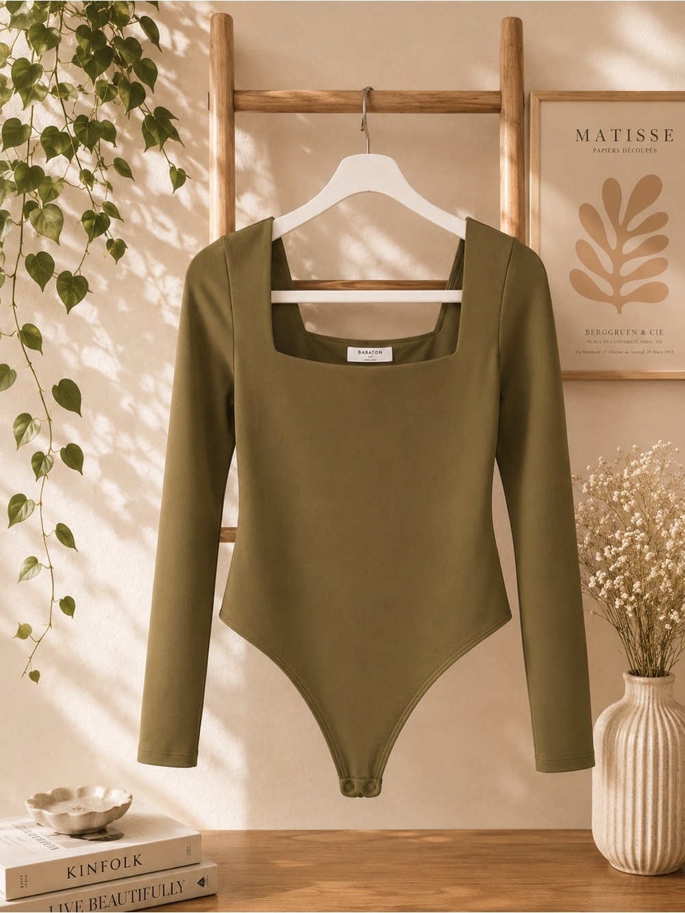 Arizia Babaton Olive Green Bodysuit
